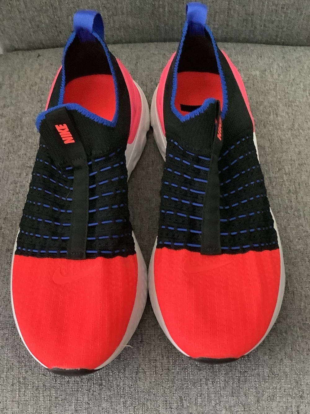 Nike Women's Slip-On Sneakers in Red, Black & Blue